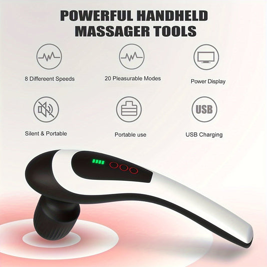 NNETM Portable Electric Massage Stick – 8-Speed(Black)-1