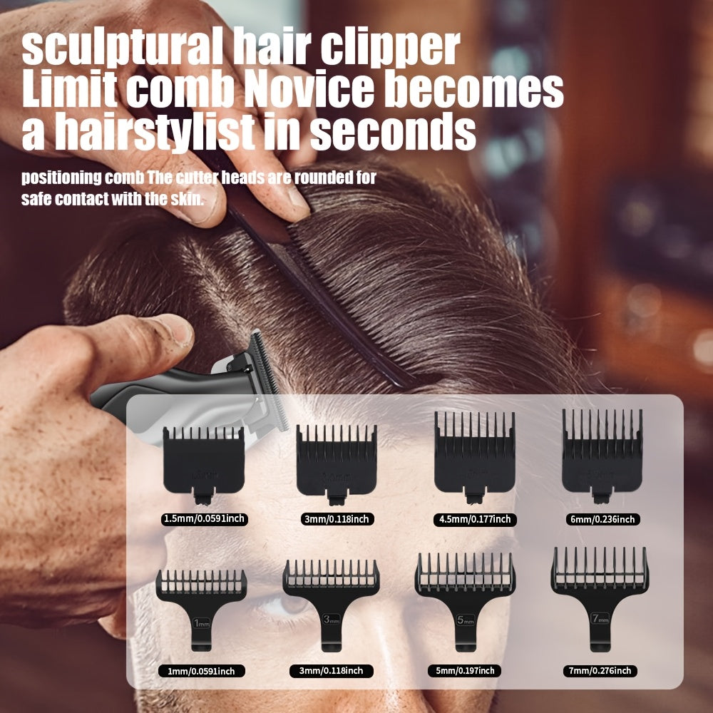 Men's Electric Hair Clipper with LCD Display-4